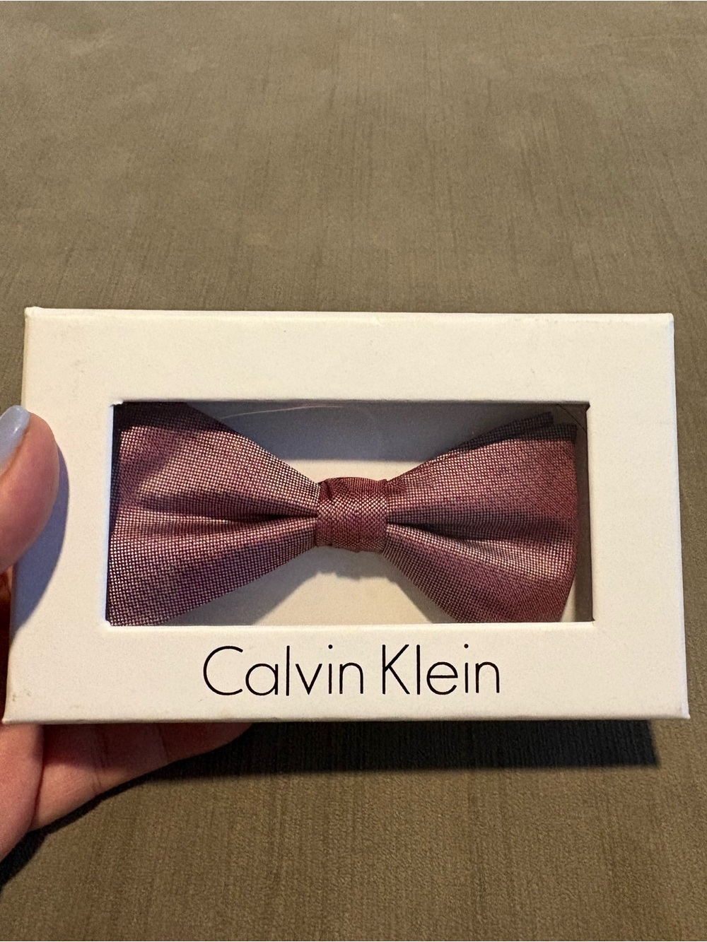 Calvin Klein Men's Dusty Rose Pre-Tied Bow Tie